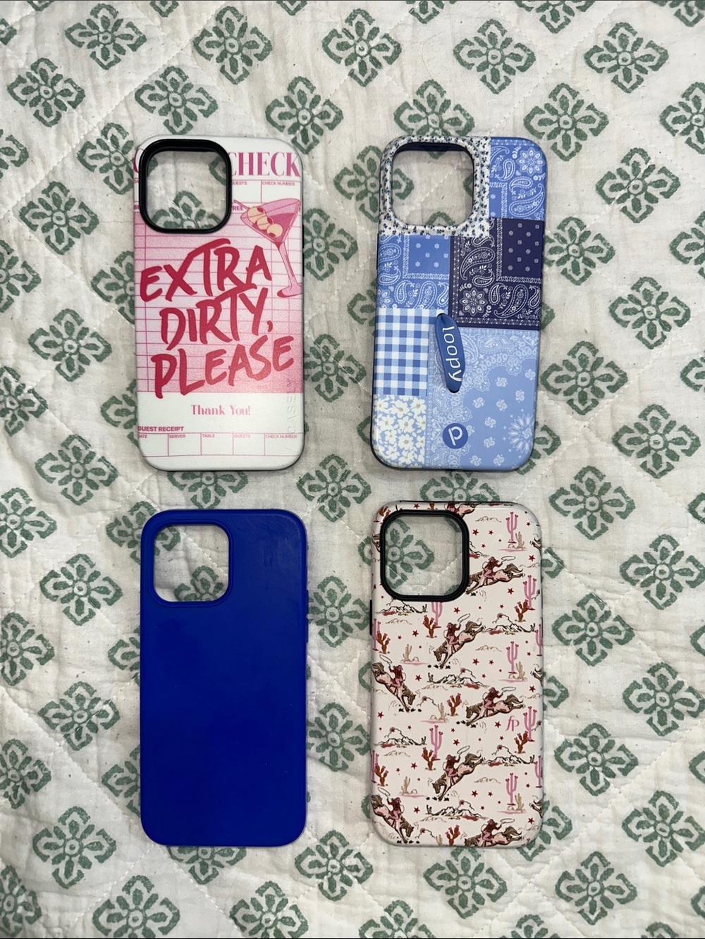 Blue Solid & Patterned iPhone Cases - Multiple Styles